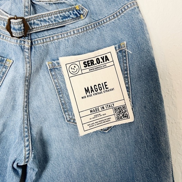 NEW SER.O.YA Maggie Mid Rise Vintage Straight Jeans - Picture 6 of 9